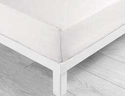 Douceur d'intérieur  Σεντόνι Μονό με λάστιχο Lina από βαμβάκι 57TC, με διαστάσεις 90x190cm - White