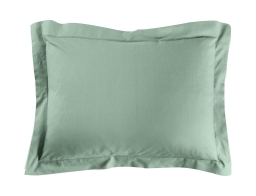 Μαξιλαροθήκη Lina Douceur d'intérieur από βαμβάκι 57TC, με ραφή Oxford και διαστάσεις 50x70cm - Sage