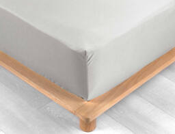 Σεντόνι Μονό με λάστιχο Percaline Douceur d'intérieur από βαμβάκι περκάλι 78TC, με διαστάσεις 90x190cm - White