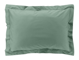 Μαξιλαροθήκη Percaline Douceur d'intérieur από βαμβάκι περκάλι 78TC, με ραφή Oxford και διαστάσεις 50x70cm - Lime Green