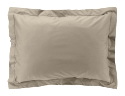 Μαξιλαροθήκη Percaline Douceur d'intérieur από βαμβάκι περκάλι 78TC, με ραφή Oxford και διαστάσεις 50x70cm - Sand