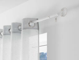 Douceur d'intérieur Μονό Κουρτινόξυλο Bullette  με διάμετρο 19mm και επέκταση 120 - 210cm - White/Gold