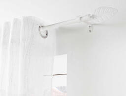 Douceur d'intérieur  Μονό Κουρτινόξυλο Stylea με διάμετρο 19mm και επέκταση 120 - 210cm - White