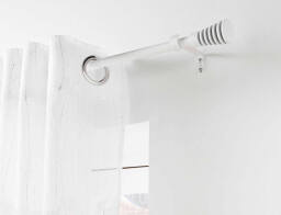 Douceur d'intérieur Μονό Κουρτινόξυλο Sablis  με διάμετρο 19mm και επέκταση 120 - 210cm - White