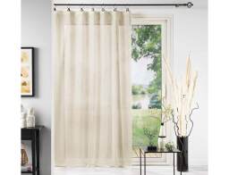 Douceur d'intérieur Κουρτίνα Χαμηλής Σκίασης Linka  με κρίκους και διαστάσεις 140x240cm - Natural