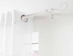 Douceur d'intérieur  Μονό Κουρτινόξυλο Arabesque με διάμετρο 19mm και επέκταση 120 - 210cm - White