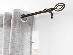 Douceur d'intérieur Μονό Κουρτινόξυλο Alpha  με διάμετρο 19mm και επέκταση 120 - 210cm - Black/Gold