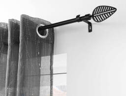 Douceur d'intérieur  Μονό Κουρτινόξυλο Stylea με διάμετρο 19mm και επέκταση 120 - 210cm - Black