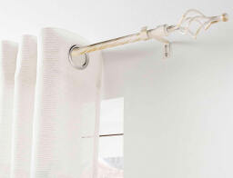 Douceur d'intérieur Μονό Κουρτινόξυλο Twisty  με διάμετρο 19mm και επέκταση 120 - 210cm - White/Gold