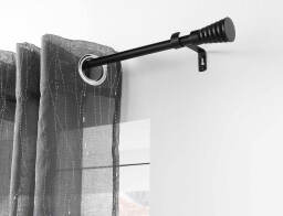 Douceur d'intérieur  Μονό Κουρτινόξυλο Sablis με διάμετρο 19mm και επέκταση 120 - 210cm - Black