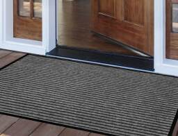 Douceur d'intérieur  Χαλάκι εισόδου Toscan με αντιολισθητικό υπόστρωμα και διαστάσεις 120x80cm - Black/Grey