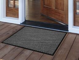 Douceur d'intérieur Χαλάκι εισόδου Julius  με αντιολισθητικό υπόστρωμα και διαστάσεις 80x50cm - Black/Grey