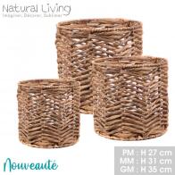 Natural Living Σετ Καλάθια Αποθήκευσης 3 τμχ. 27 / 31 / 35 cm 54637