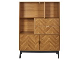 Home Deco Factory Felix Βιβλιοθήκη με Ράφια και Συρτάρια 100x35x140cm