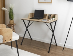 Γραφείο Klaus Home Deco Factory με 2 διαμερίσματα αποθήκευσης και διαστάσεις 90x50x84.5cm