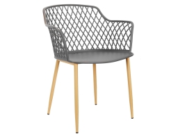 Home Deco Factory Malaga Καρέκλα Κήπου 54.1x62.2x80cm Γκρι