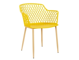 Home Deco Factory Malaga Καρέκλα Κήπου 54.1x62.2x80cm Κίτρινη