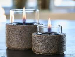 Tenderflame Lotus 10 Επιτραπέζια Εστία Φωτιάς 150ml με Διάρκεια Καύσης 4 - 5 ώρες 10.8x9cm Stone