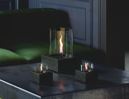 Επιτραπέζια Εστία Φωτιάς Jasmine Tenderflame με διάρκεια καύσης 4 - 5 ώρες, χωρητικότητα δεξαμενής 250ml και διαστάσεις 23.5x23.5x35cm - Black