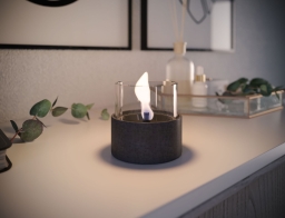 Επιτραπέζια Εστία Φωτιάς Aster 10 Lava Tenderflame με διάρκεια καύσης 4 - 5 ώρες, χωρητικότητα δεξαμενής 200ml και διαστάσεις 9.8x9.7cm - Black