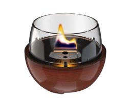 Επιτραπέζια Εστία Φωτιάς Tulip 14 Reactive Glaze Tenderflame με διάρκεια καύσης 4 - 5 ώρες, χωρητικότητα δεξαμενής 250ml και διαστάσεις 14.1x12.5cm - Amber