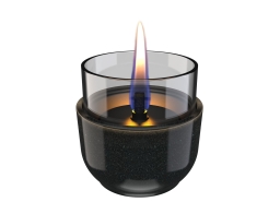 Επιτραπέζια Εστία Φωτιάς Violet 8 Reactive Glaze Tenderflame με διάρκεια καύσης 3 - 4 ώρες, χωρητικότητα δεξαμενής 150ml και διαστάσεις 8.3x8cm - Black