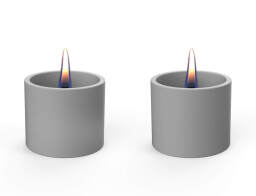 Tenderflame Breeze 8 Επιτραπέζια Εστία Φωτιάς 150ml με Διάρκεια Καύσης 4 - 5 Ώρες 9x7.5cm 2 Τεμάχια Grey