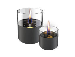 Τenderflame Lilly 8 & Lilly 10 Σετ Duo Pack Επιτραπέζιες Εστίες Φωτιάς 150ml / 300ml με Διάρκεια Καύσης 4 - 5 ώρες / 9 - 10 ώρες Gun Metal