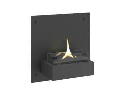 Tenderflame Solo 90 Επιτοίχιο Tζάκι 500ml με Διάρκεια Καύσης 4 - 5 ώρες 45x23x45cm Μαύρο