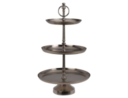 Εταζέρα Home & Styling με 3 επίπεδα και διαστάσεις 30x30x50cm - Silver