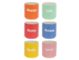 Σετ Κούπες από πορσελάνη, με χωρητικότητα 180ml - 6 τεμάχια