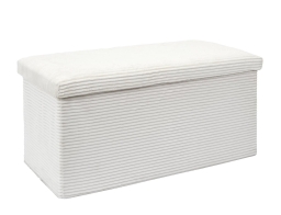 Home Deco Factory Ταμπουρέ Scott με Aποθηκευτικό Xώρο76x38x38cm Beige