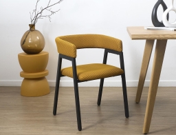 Καρέκλα Atom Home Deco Factory με διαστάσεις 50.5x50x74cm - Yellow