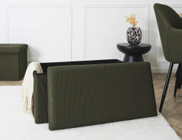 Home Deco Factory Ταμπουρέ Atom με αποθηκευτικό χώρο και διαστάσεις 76x38x38cm - Khaki