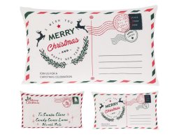 Διακοσμητικό Μαξιλάρι Χριστουγεννιάτικο Γράμμα με διαστάσεις 50x30cm - White - Σε 2 επιλογές σχεδίου