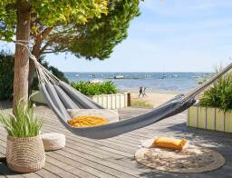 Hespéride Διπλή Αιώρα Yaqui με διαστάσεις 307x150x0.5cm - Pearl Grey