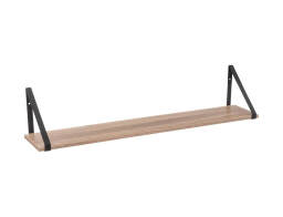 5five Ράφι τοίχου Aliaj με μεταλλικά στηρίγματα και διαστάσεις 78x16x15cm - Σε καφέ απόχρωση