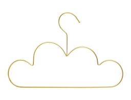 Σετ Παιδικές Μεταλλικές Κρεμάστρες Cloud Atmosphera με διαστάσεις 30x0.3x19cm - 3 τεμάχια - Gold