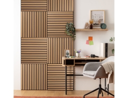 Ηχοαπορροφητική Επένδυση Τοίχου 3d Colva Atmosphera με διαστάσεις 60x2.1x60cm - Light oak