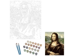 Seurat  Σετ Ζωγραφικής με αριθμούς Mona Lisa με διαστάσεις 40x50cm - Περιλαμβάνονται χρώματα και πινέλα