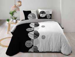 Douceur d'intérieur  Σετ King Size Παπλωματοθήκη & 2 Μαξιλαροθήκες Stormi από βαμβάκι 57TC, με διαστάσεις 260x240cm