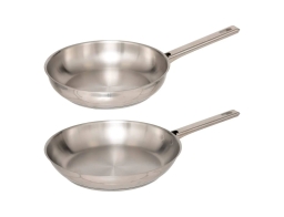 Σετ Τηγάνια 5five από ανοξείδωτο ατσάλι, με χωρητικότητα 2.3lt και διαμέτρους 24cm και 28cm