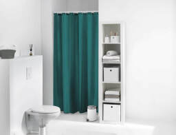 Douceur d'intérieur  Κουρτίνα Μπάνιου με κρίκους με διαστάσεις 180x200cm - Blue/Emerald