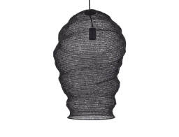 PTMD Luxury Living Φωτιστικό Οροφής Miko  Μονόφωτο, με λαμπτήρα E27 και διαστάσεις 42x42x60cm - Black