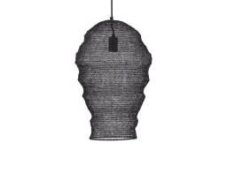 PTMD Luxury Living Φωτιστικό Οροφής Miko  Μονόφωτο, με λαμπτήρα E27 και διαστάσεις 33x33x50cm - Black