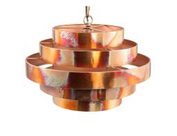 PTMD Luxury Living Φωτιστικό Οροφής Zanth  Μονόφωτο, με λαμπτήρα E27 και διαστάσεις 42x42x29.5cm - Copper