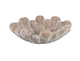 Διακοσμητικός Δίσκος PTMD Minter από τσιμέντο, με ανάγλυφο σχέδιο και διαστάσεις 30x22x10cm