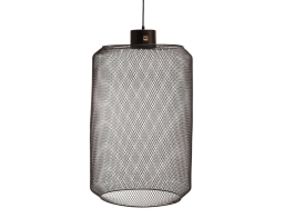 Φωτιστικό Οροφής Mesh PTMD Μονόφωτο, με λαμπτήρα E27 και διαστάσεις 48x48x80cm - Black