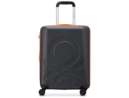 Βαλίτσα Delsey Paris x Benetton με χωρητικότητα 37L, τηλεσκοπικό χερούλι, κλείδωμα ασφαλείας, 4 ροδάκια και διαστάσεις 40x20x55cm - Black