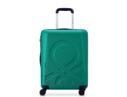 Βαλίτσα Delsey Paris x Benetton με χωρητικότητα 37L, τηλεσκοπικό χερούλι, κλείδωμα ασφαλείας, 4 ροδάκια και διαστάσεις 40x20x55cm - Green